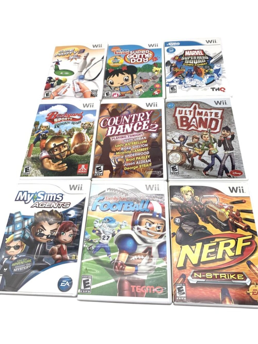 9 Nintendo Wii Game Lot Game Party 3 Marvel Super Hero Squad Family Fun Football - Picture 3 of 5